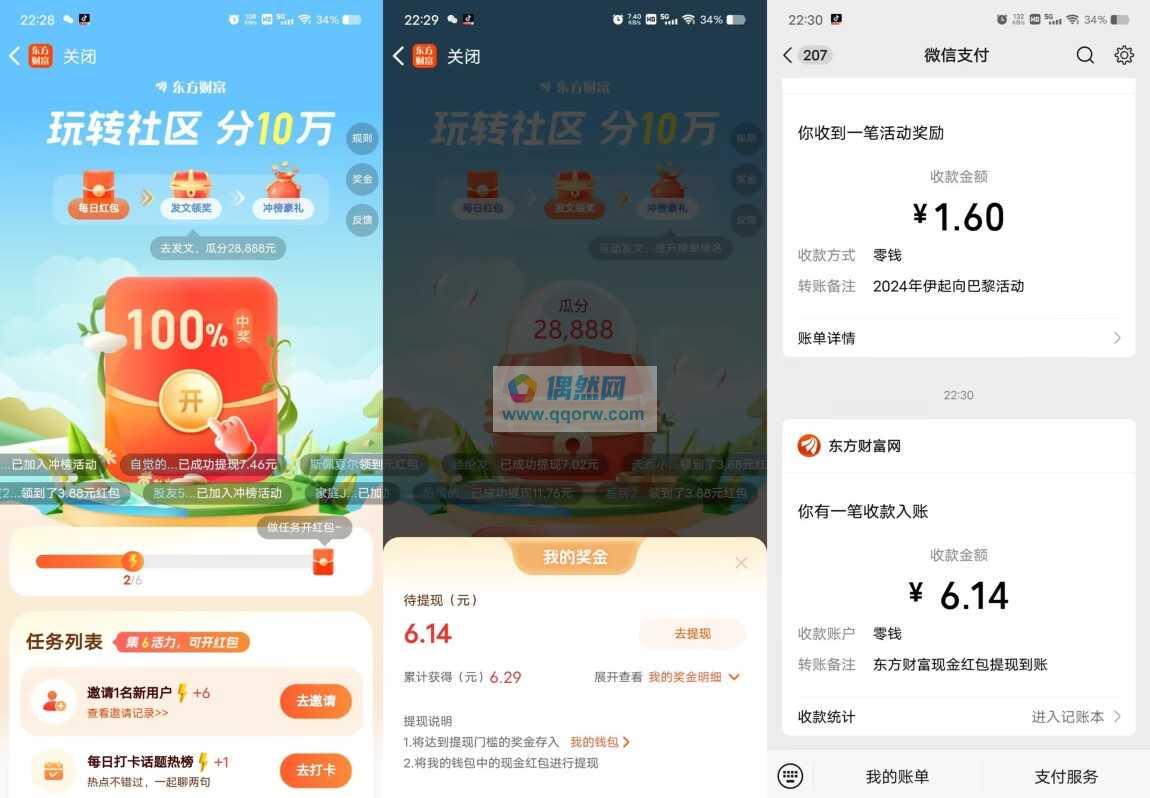 东方财富玩转社区瓜分10万现金红包